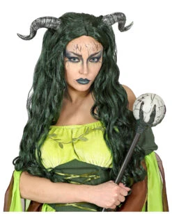 Waldhexen Perücke Mit Hörnern