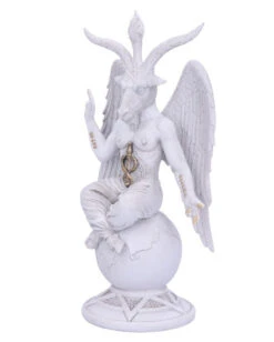 Weiße Lord Baphomet Figur 25cm -Halloween Kostüm Geschäft weisse lord baphomet figur white lor baphomet figurine gothic deko gothic wohnaccessoire 50948 02