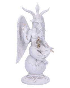 Weiße Lord Baphomet Figur 25cm -Halloween Kostüm Geschäft weisse lord baphomet figur white lor baphomet figurine gothic deko gothic wohnaccessoire 50948 04
