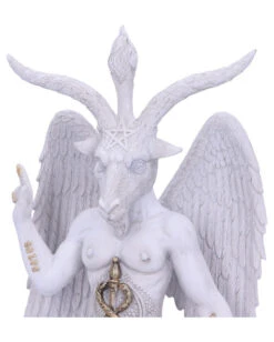 Weiße Lord Baphomet Figur 25cm -Halloween Kostüm Geschäft weisse lord baphomet figur white lor baphomet figurine gothic deko gothic wohnaccessoire 50948 05