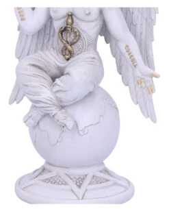 Weiße Lord Baphomet Figur 25cm -Halloween Kostüm Geschäft weisse lord baphomet figur white lor baphomet figurine gothic deko gothic wohnaccessoire 50948 06