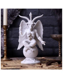 Weiße Lord Baphomet Figur 25cm -Halloween Kostüm Geschäft weisse lord baphomet figur white lor baphomet figurine gothic deko gothic wohnaccessoire 50948 07