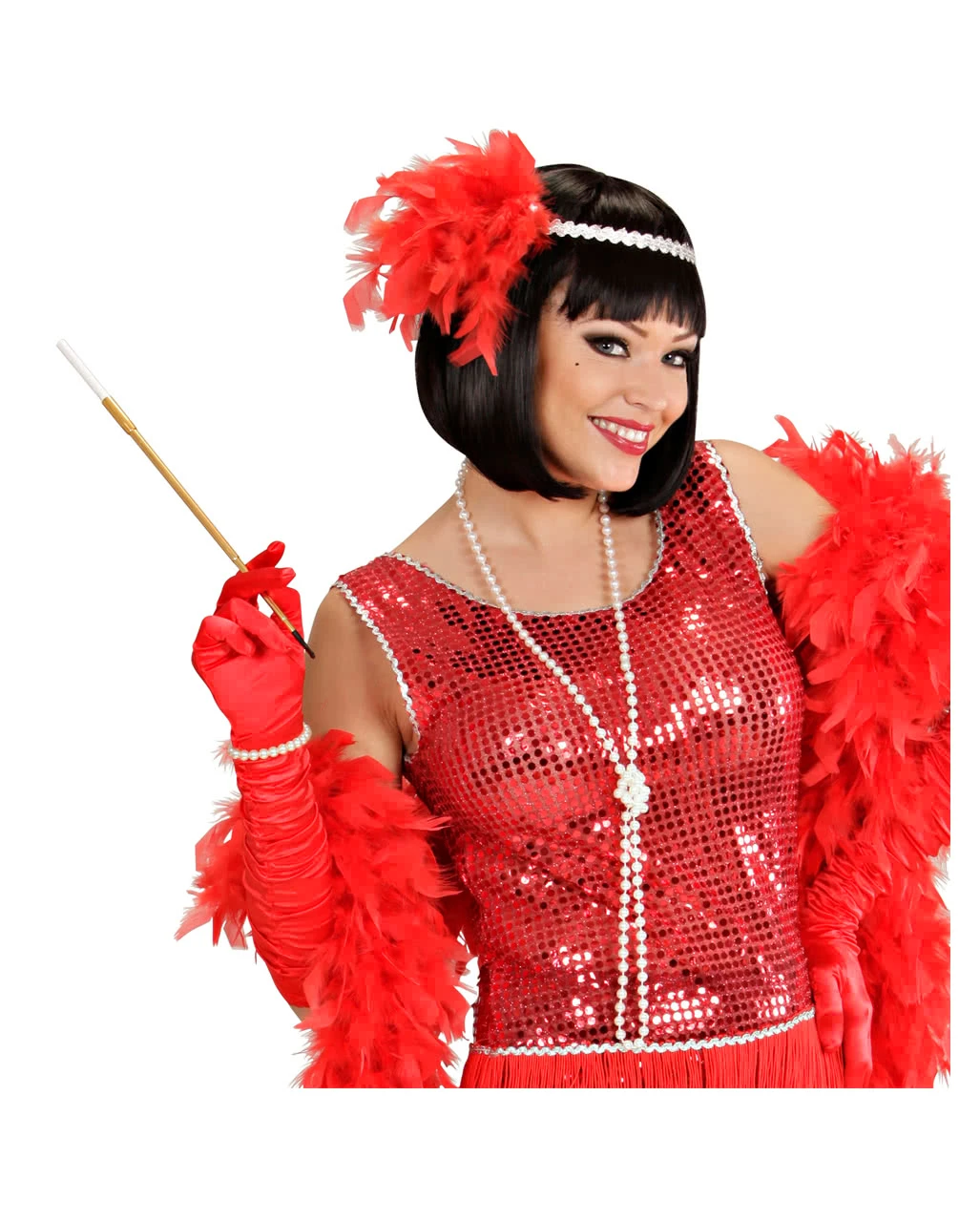 Weiße Perlenkette 2 Weiße Perlenkette – Bild 2