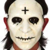 Weiße PVC Maske Mit Kreuz