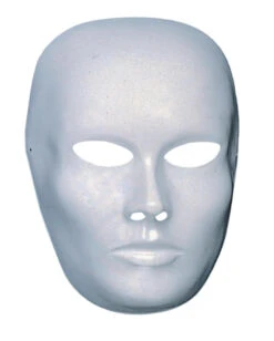 Weiße Gesichts Maske Geschlossener Mund