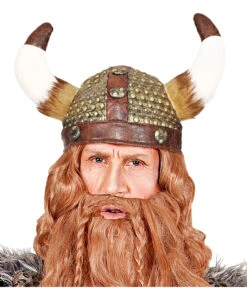 Wikinger Helm Faxe Mit Kunstfell In Lederoptik -Halloween Kostüm Geschäft wikinger helm faxe mit kunstfell in lederoptik 38111 01